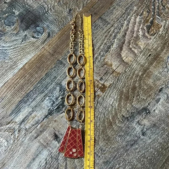 Gold /  Rhinestone Necklace - Picture 5 of 6